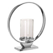 Medium Silver Finish Candle Holder | Cirqua