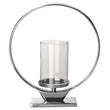 Medium Silver Finish Candle Holder | Cirqua