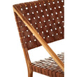 Kendari Tan Woven Leather and Teak Wood Chair