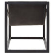 Kendari Black Leather and Teak Wood Sling Chair