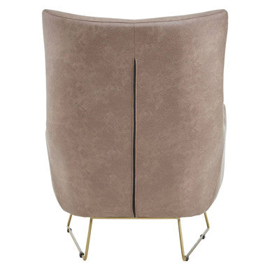 Henry Light Brown Faux Leather Armchair