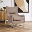 Henry Light Brown Faux Leather Armchair
