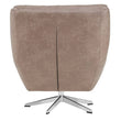 Harold Brown Leather Effect Button Tufted Swivel Chair