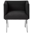 Piermount Black Fabric Dining Chair with Arms