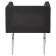 Piermount Black Fabric Dining Chair with Arms