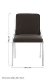 Piermount Black Fabric Dining Chair