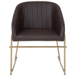 Delta Brown Leather Effect Dining Chair