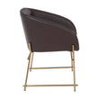 Delta Brown Leather Effect Dining Chair