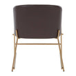 Delta Brown Leather Effect Dining Chair
