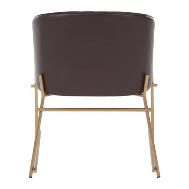 Delta Brown Leather Effect Dining Chair