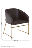 Delta Brown Leather Effect Dining Chair