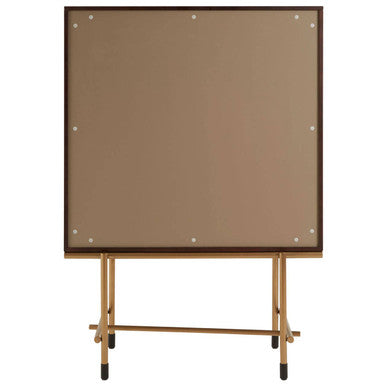 Delta Walnut Wood Veneer Drinks Cabinet