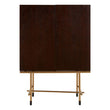 Delta Walnut Wood Veneer Drinks Cabinet