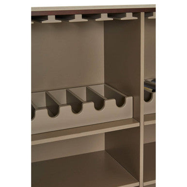 Delta Walnut Wood Veneer Drinks Cabinet