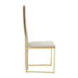Deana Mink Velvet High Back Dining Chair with Gold Finish Frame