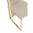 Deana Mink Velvet High Back Dining Chair with Gold Finish Frame