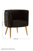 Manhattan Black Fabric Tub Chair