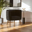 Manhattan Black Fabric Tub Chair