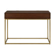 Kempton Grey Shagreen Effect and Walnut Veneer Console Table