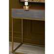 Kempton Grey Shagreen Effect and Walnut Veneer Console Table