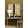 Kempton Grey Shagreen Effect and Walnut Veneer Console Table