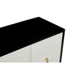 Dumas Black and White 4 Door Sideboard with Gold Base