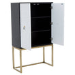 Dumas Black and White 2 Door Cabinet