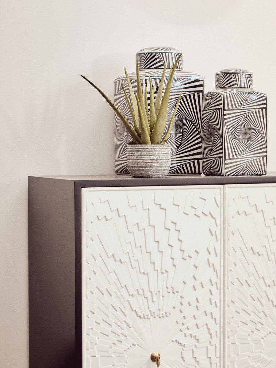 Dumas Black and White 2 Door Cabinet