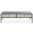 Luxor Grey Recycled Pine Wood Coffee Table with Drawers