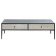 Luxor Grey Recycled Pine Wood Coffee Table with Drawers