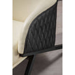 Kiev Ivory and Black Leather Effect Armchair
