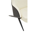 Kiev Ivory and Black Leather Effect Armchair