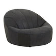 Hoxton Antique Black Leather Cocoon Chair