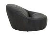 Hoxton Antique Black Leather Cocoon Chair