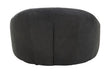 Hoxton Antique Black Leather Cocoon Chair