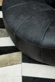 Hoxton Antique Black Leather Cocoon Chair