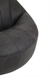 Hoxton Antique Black Leather Cocoon Chair