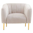 Yasmeen Velvet Channel Tufted Armchair