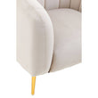 Yasmeen Velvet Channel Tufted Armchair