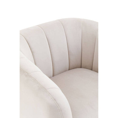 Yasmeen Velvet Channel Tufted Armchair