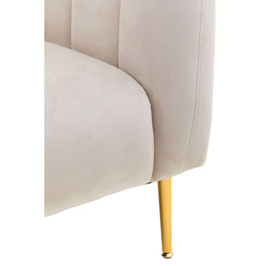 Yasmeen Velvet Channel Tufted Armchair