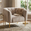 Yasmeen Velvet Channel Tufted Armchair
