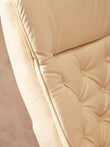 Warrington Ivory Leather Effect Recliner and Footstool Set