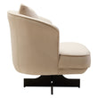 Hale Cream Velvet Swivel Chair with Cushion