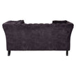 Sabrina Grey Velvet Fabric 2 Seater Sofa with Wheels