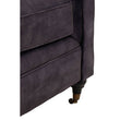 Sabrina Grey Velvet Fabric 2 Seater Sofa with Wheels