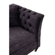 Sabrina Grey Velvet Fabric 2 Seater Sofa with Wheels