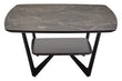 Imperia Grey Marble Effect Ceramic Rectangular Coffee Table
