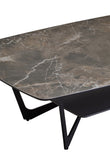 Imperia Grey Marble Effect Ceramic Rectangular Coffee Table