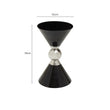 Jaipur Black and Silver Finish Hourglass Side Table